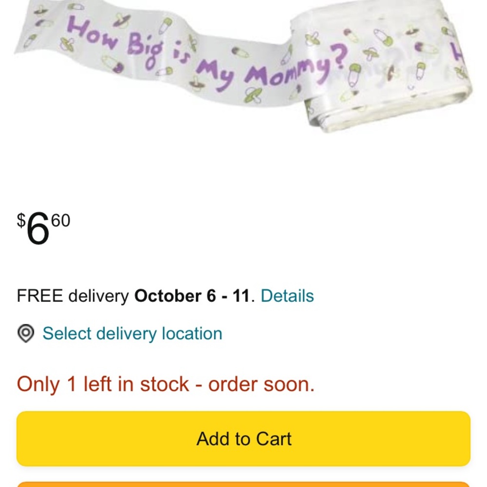 Tummy belt game for a baby shower